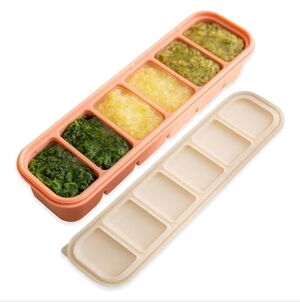 NWT 2 Pack Korean Silicone Meal Prep / Baby Food Freezer Trays With Lids